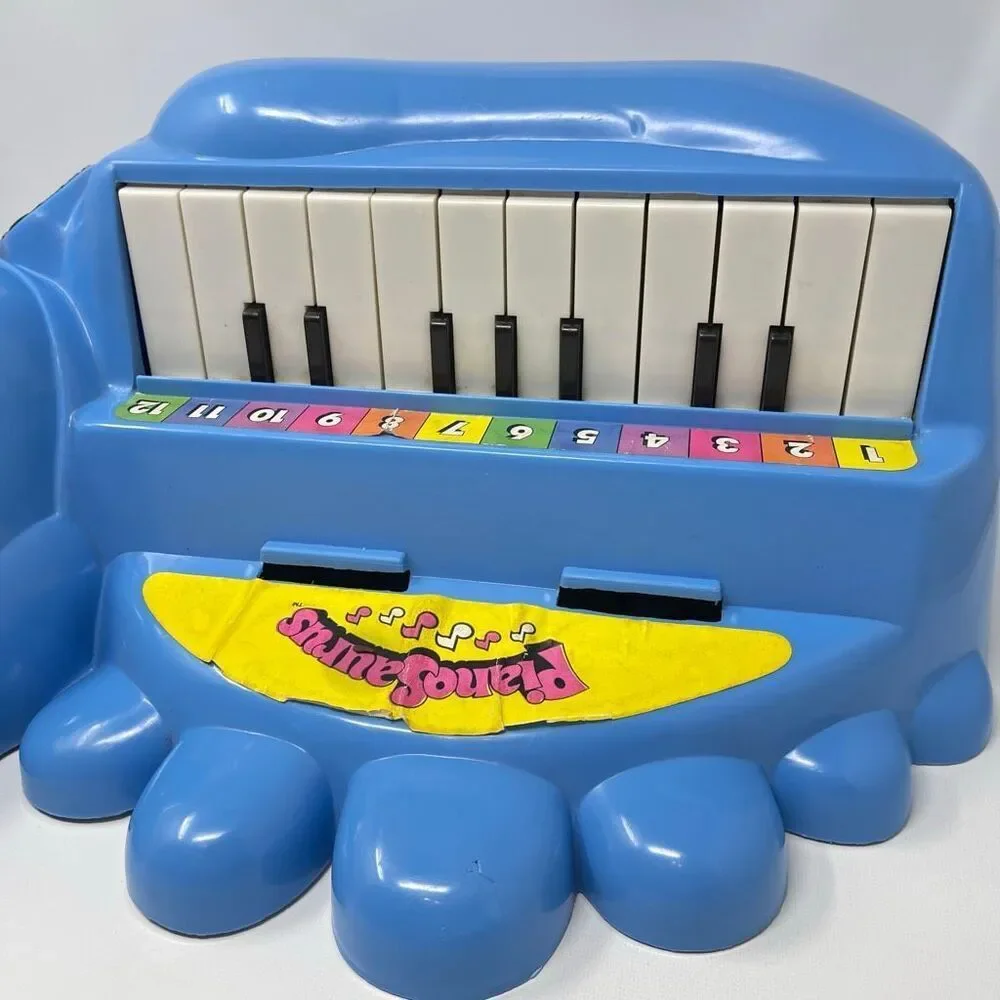 Pianosaurus Vintage Toy Piano Dinosaur Blue By Proll 1997 Kids Child Saurus